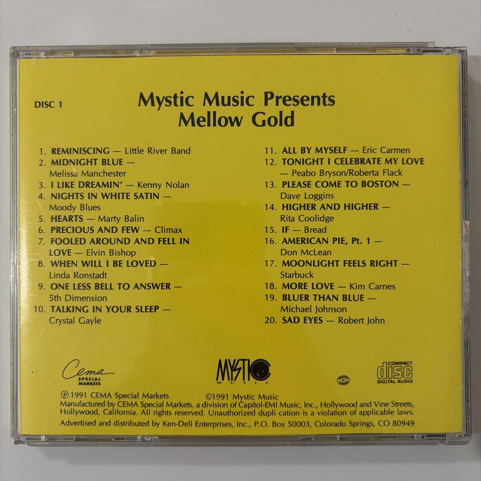Mellow Gold CD Release Title: Mellow Gold