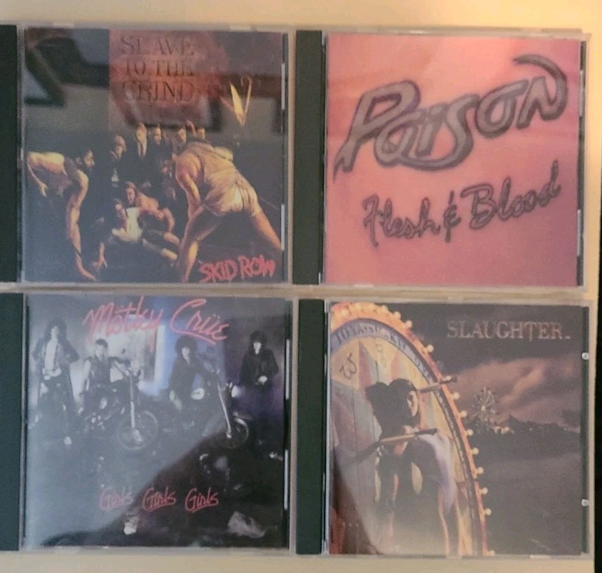 Skid Row - Poizon - Motley Crue - Slaughter CD Lot of 4
