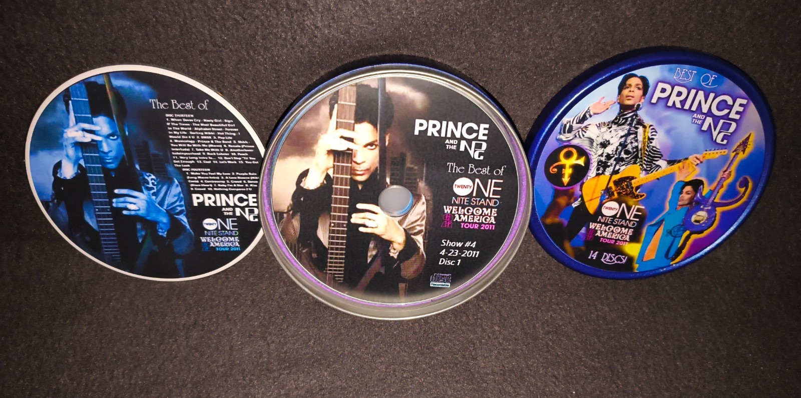 Prince Best Of 21 Night Stand Collectible Metal Canister 14 disc set NEW