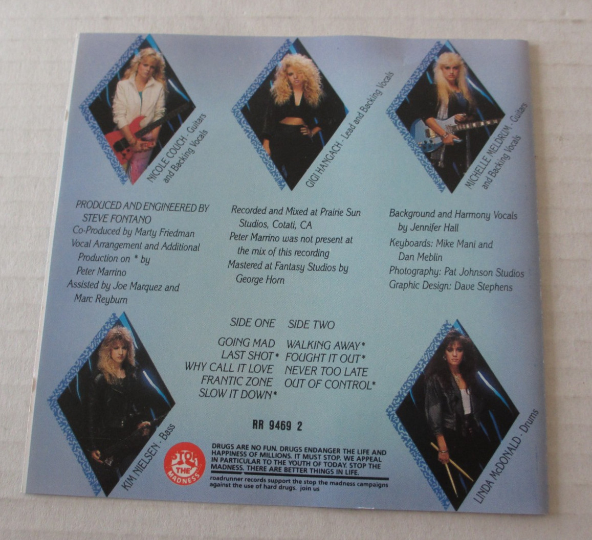 PHANTOM BLUE- SELF-TITLED DEBUT CD 1989 80s HAIR METAL GLAM ROCK GIRL BAND RARE!