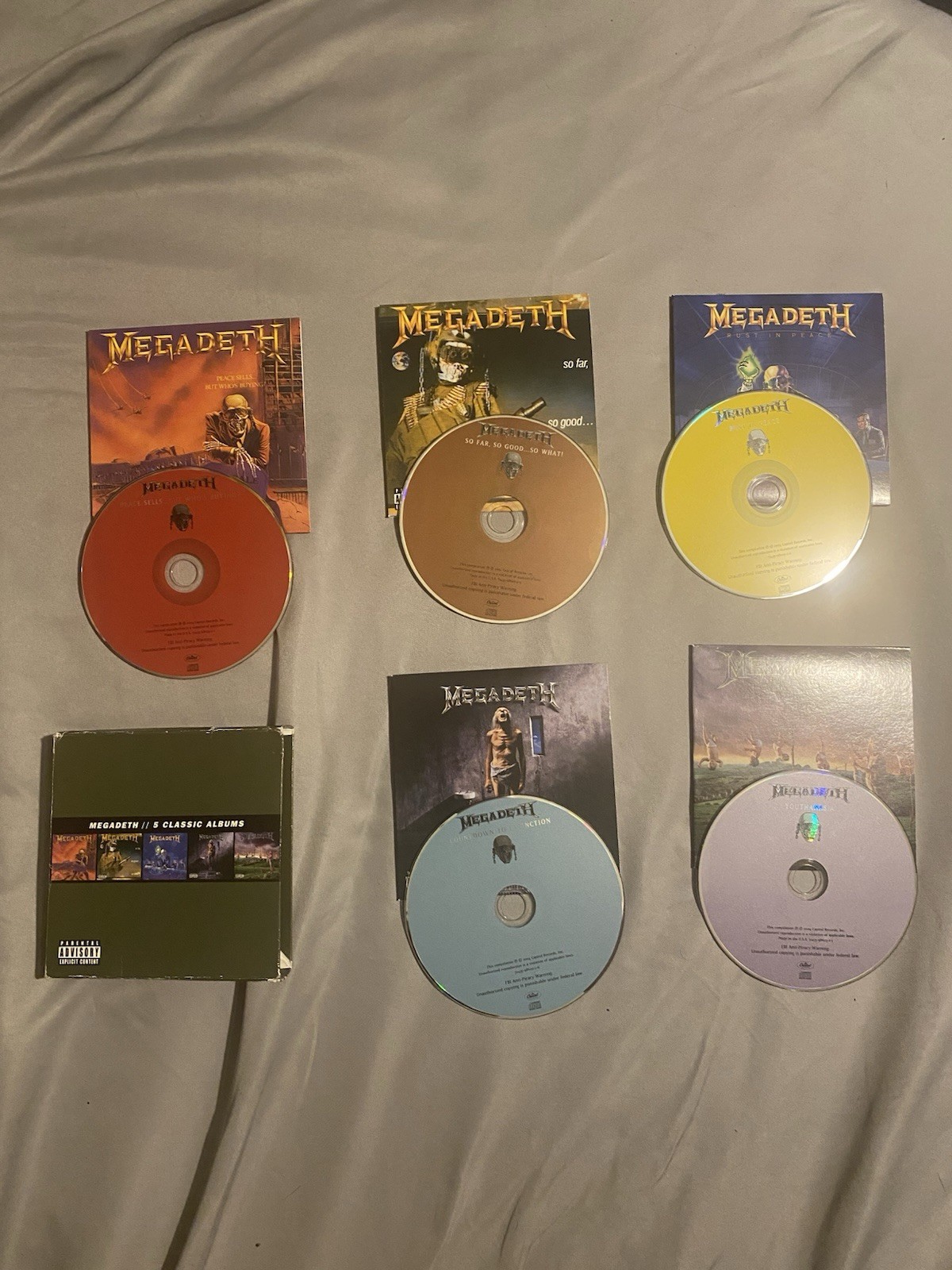 Megadeth 5 Classic Albums CD Box Set 5CD Capitol 2014 Parental Advisory