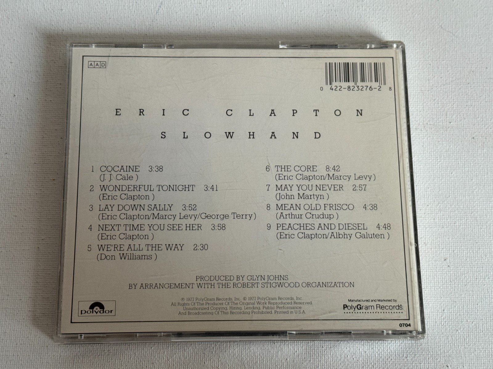Eric Clapton Slowhand Blues Guitarist Classic Rock Audio CD Very Good Condition
