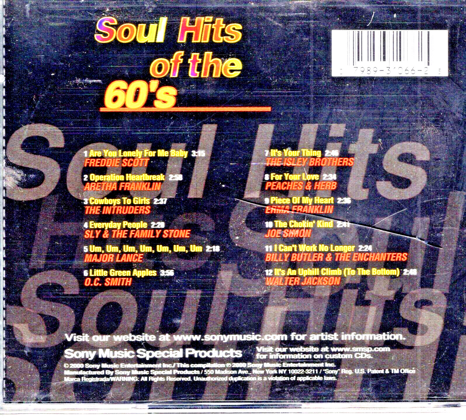 SOUL HITS OF THE 60'S: THE INTRUDERS, JOE SIMON & VARIOUS (CD, SONY) SEALED