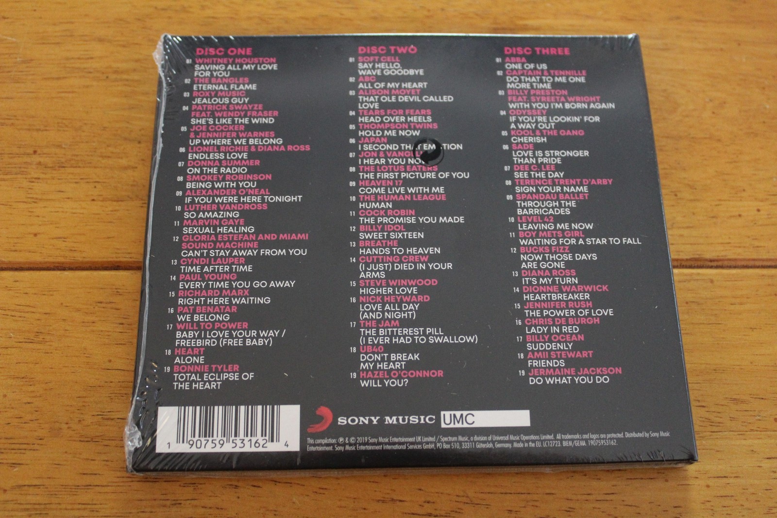 Various Artists CD The #1 80s Love Album 3CD Pop New Wave New Sealed Sony UMC