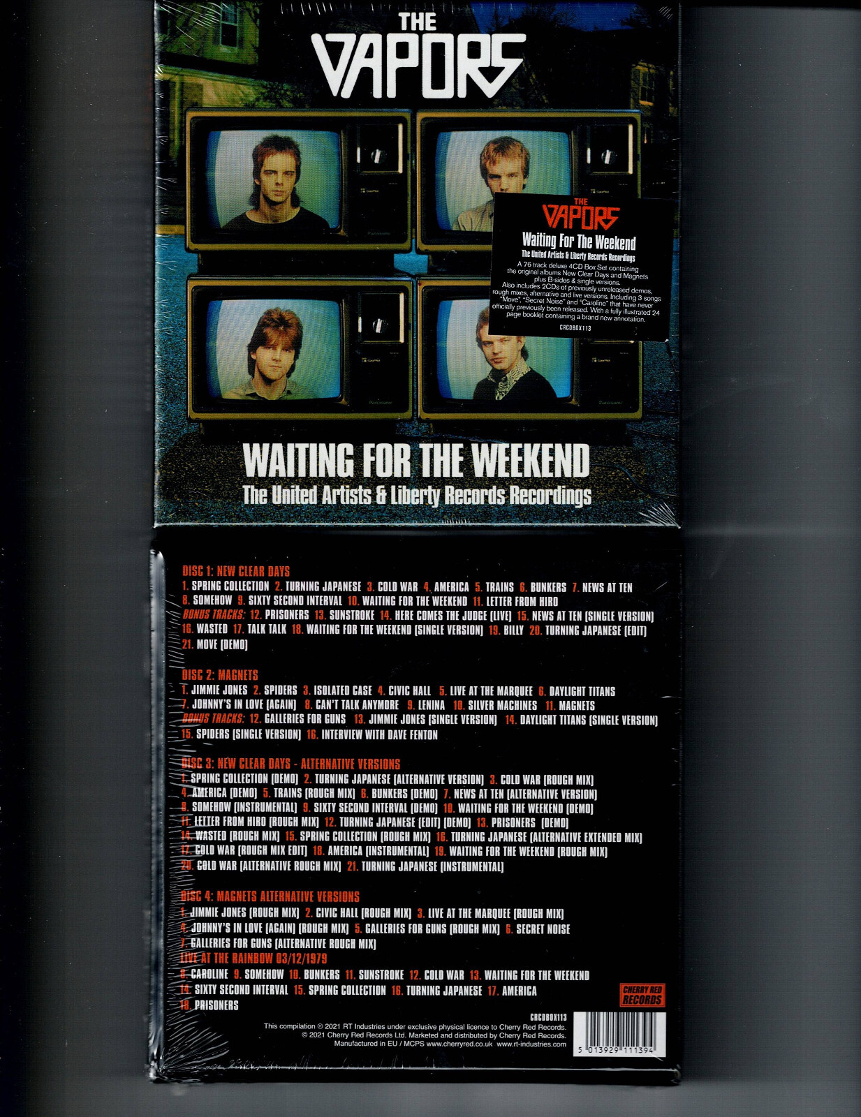VAPORS - WAITING FOR THE WEEKEND: U/A & LIBERTY (4CD 2021) NEW *76 TRACKS*