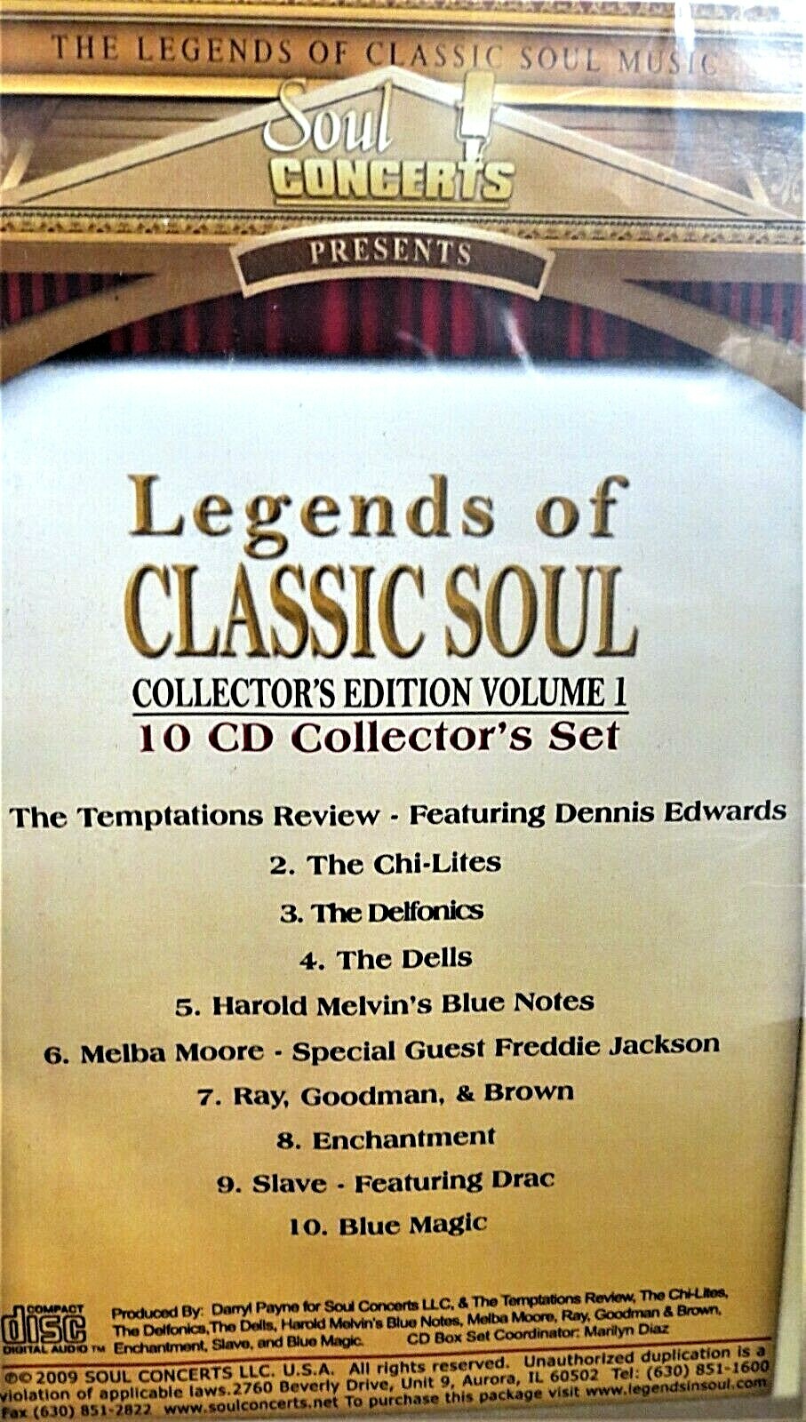 Legends of CLASSIC SOUL, NEW! 10 CDS,The Dells,Chi-Lites,Delfonics,Melba Moore