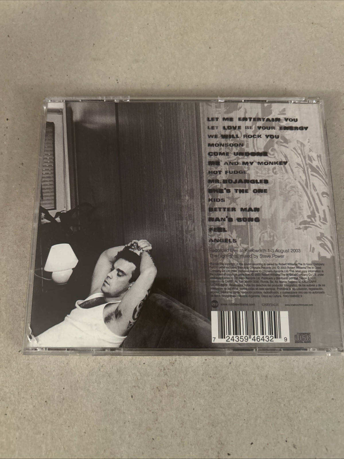 🟡Robbie Williams-Live Summer 2003 CD 2003 Live Vintage
