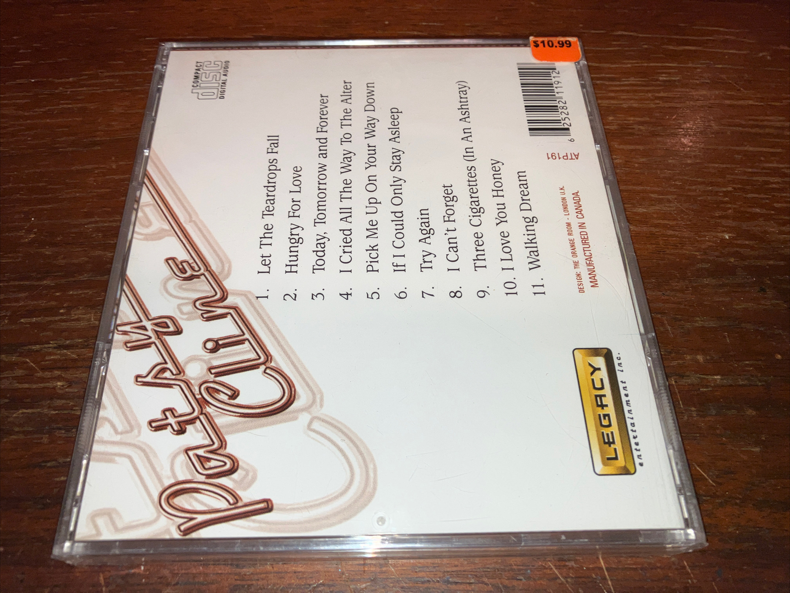 PATSY CLINE - CD - Legacy Recordings - New Sealed - Country Classics - 11 Track