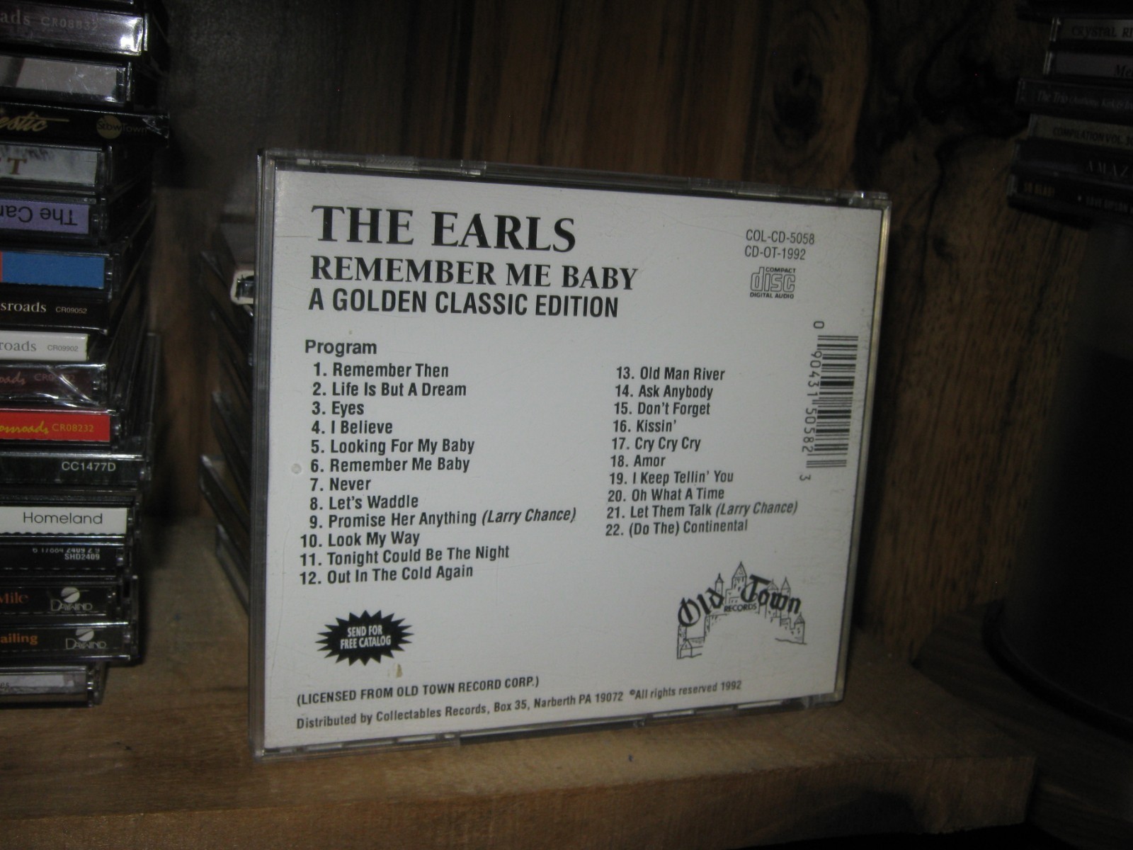 THE EARLS ; Remember Me Baby [OLDIES] CD OLD TOWN RECORDS 1992