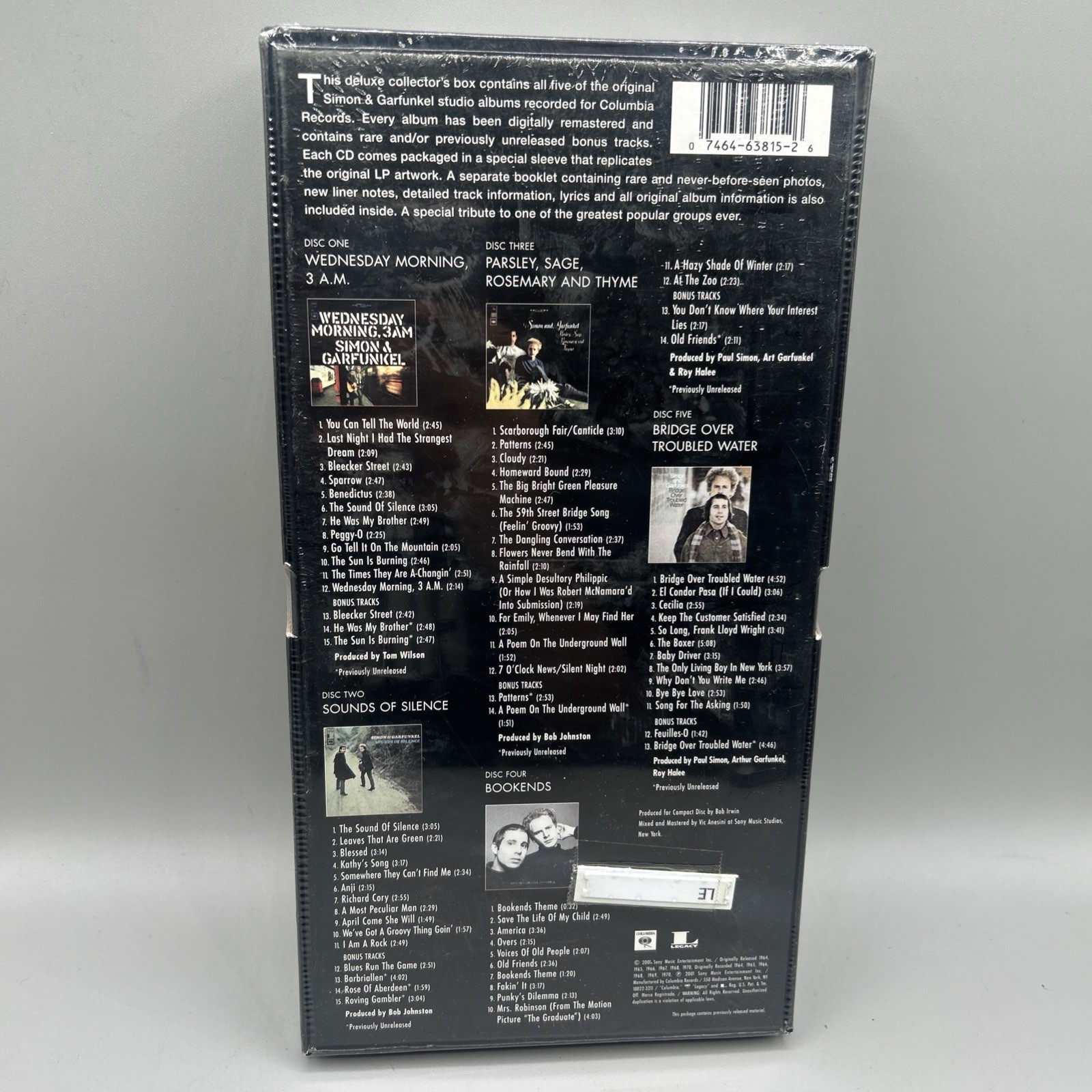 SIMON & GARFUNKEL Columbia Studio Recordings 1964-1970 5-CD Set SEALED New, Read