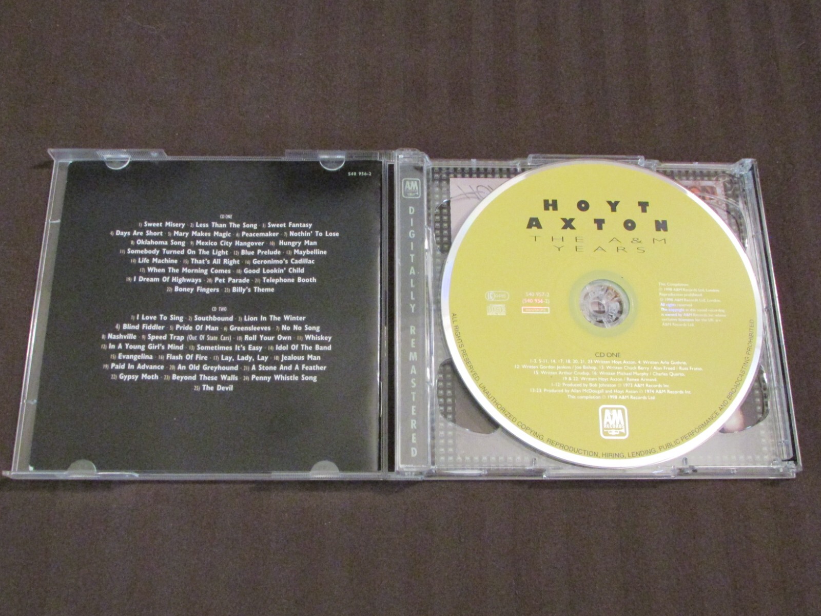 HOYT AXTON THE A&M YEARS 1998 GERMAN COMPILATION REMASTERED 2CD SET 48 SONGS OOP