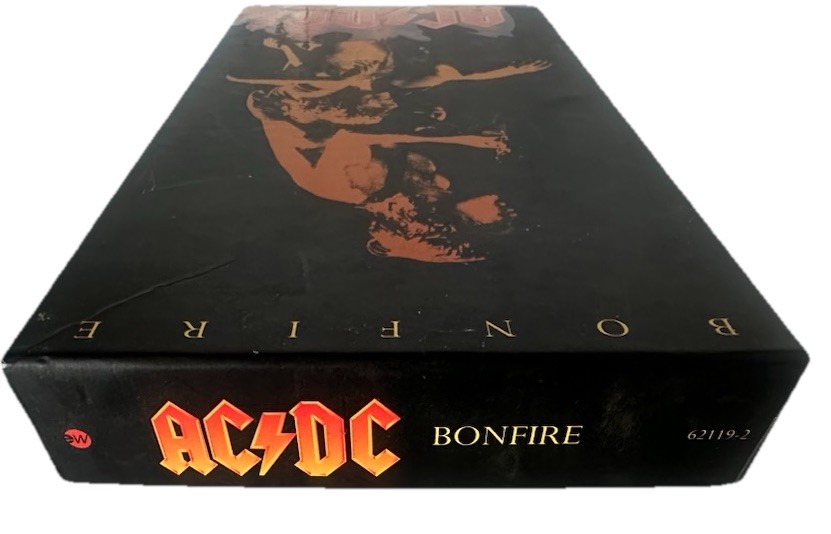 AC/DC BONFIRE VOLTS LIVE BACK BLACK Box Set Poster Booklet Sticker Pick tattoo