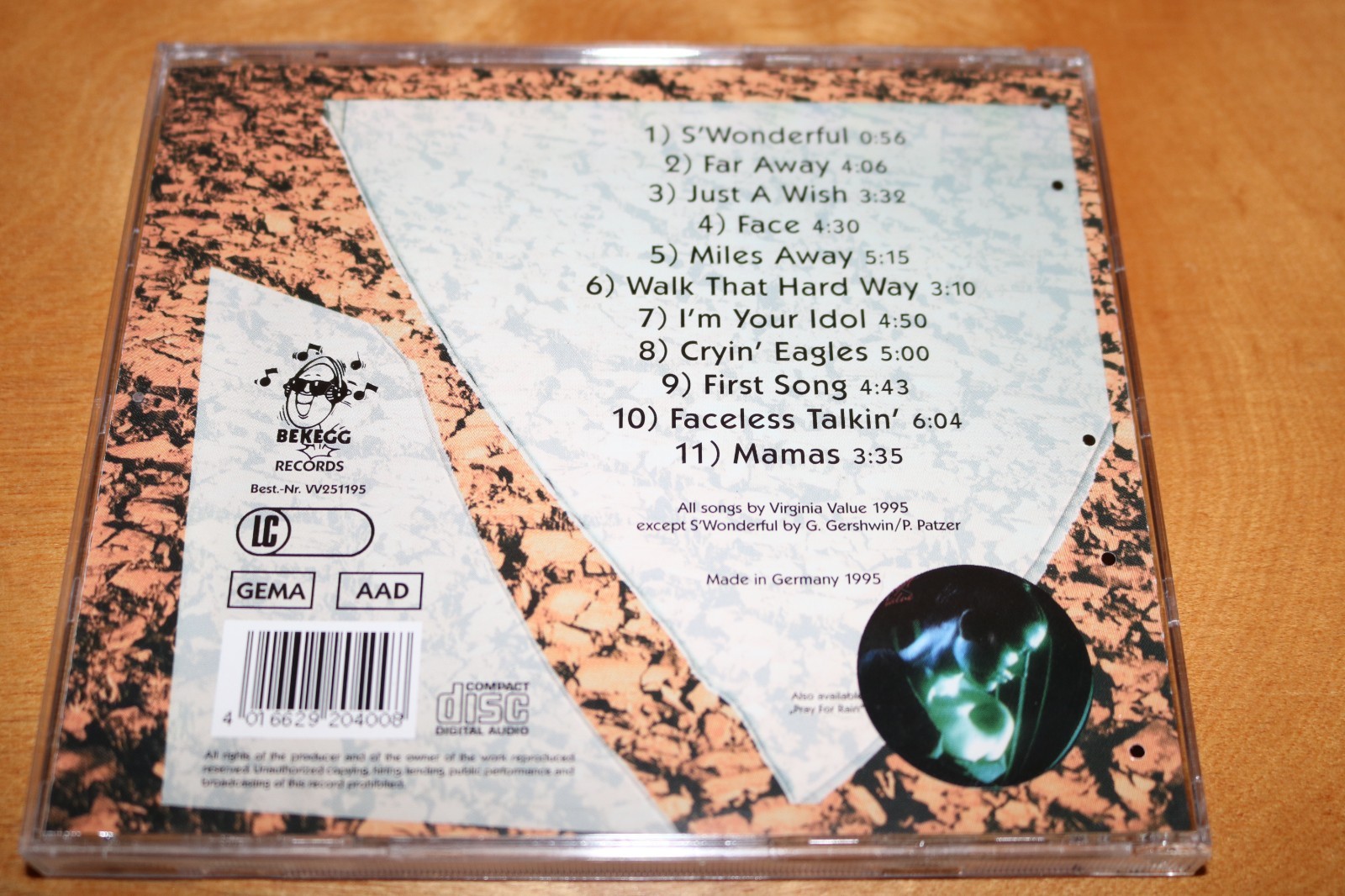 VIRGINIA VALUE Miles Away CD German AOR Melodic Hard Rock FRONTLINE Bonfire 1995