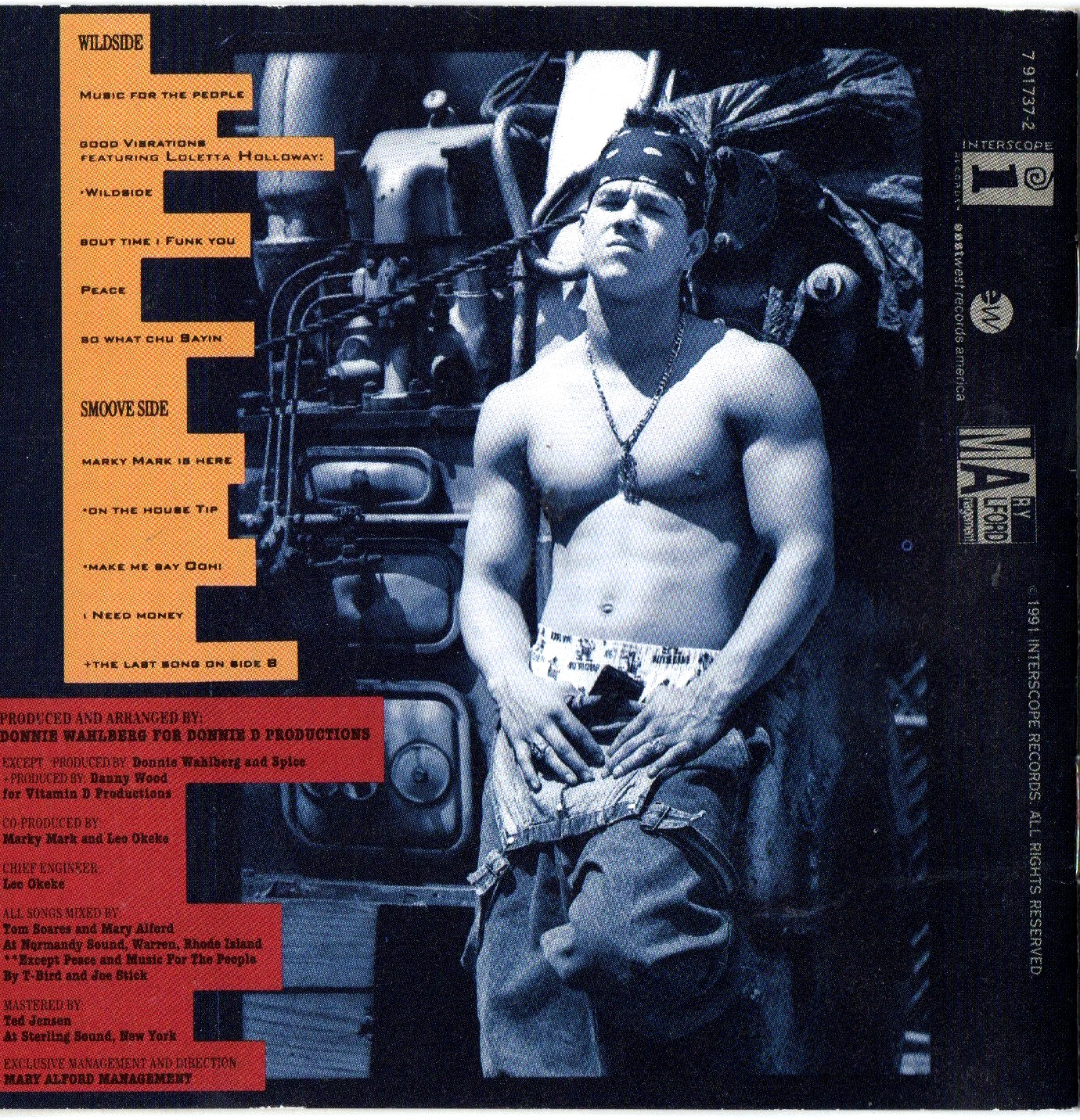 Marky Mark And The Funky Bunch – Music For The People 1991 US CD FREE SHIPPING