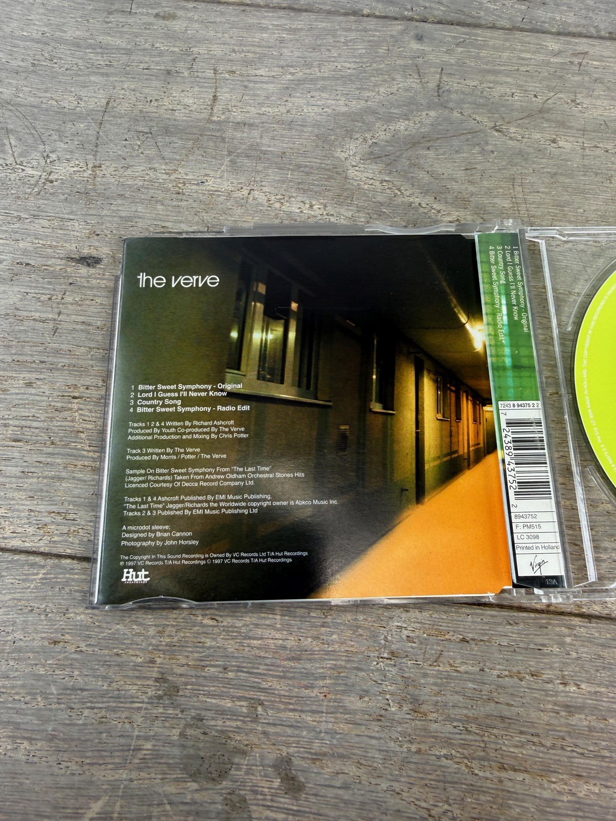 The Verve CD Bitter Sweet Symphony Single 1997 Britpop Alt Rock Multicolor