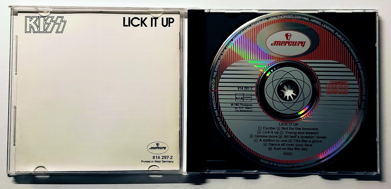 Kiss Lick It Up CD Mercury 814 297-2 Polygram West Germany Gene Simmons