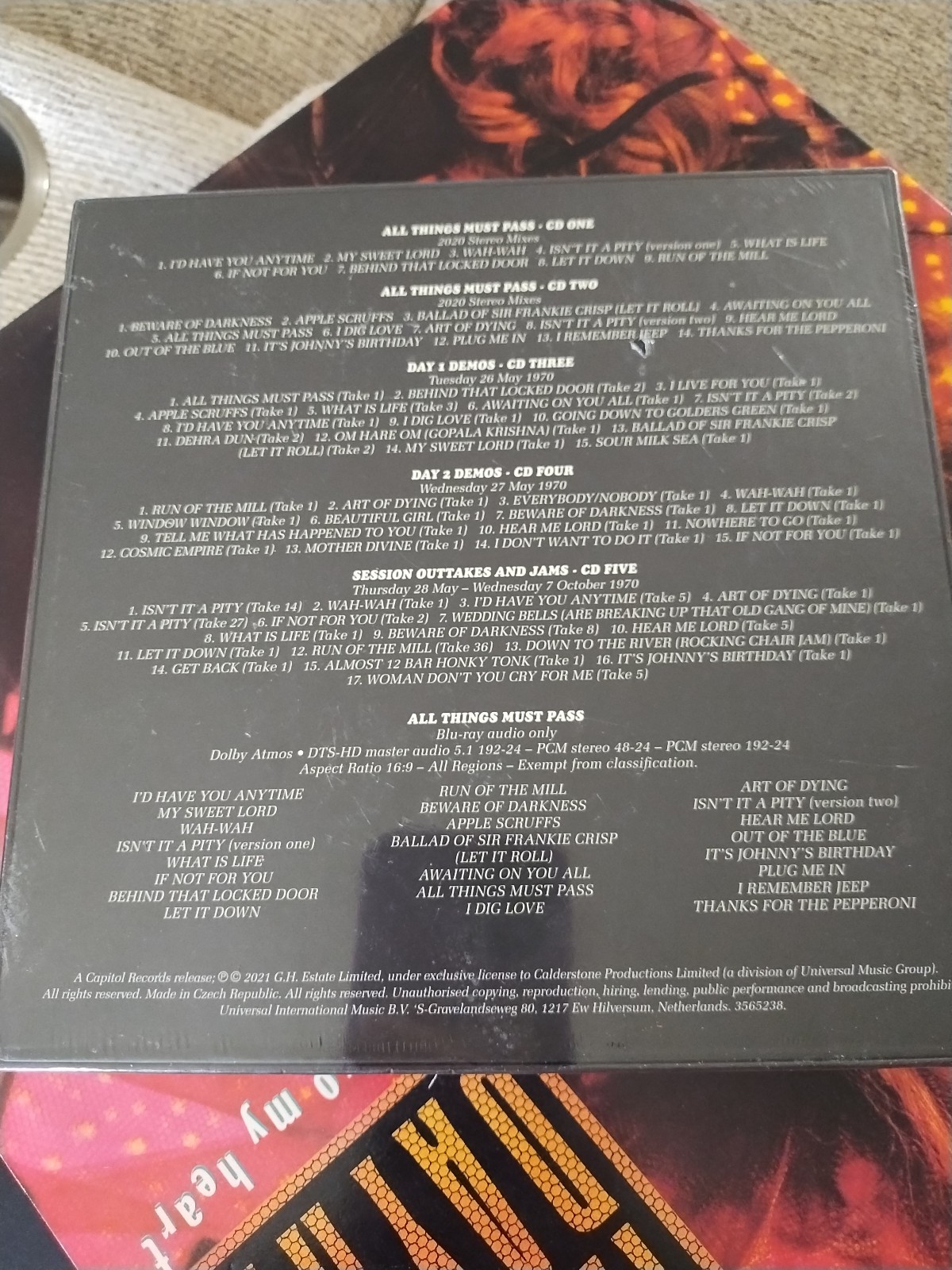 George Harrison All Things Must Pass 50th Anniversary Deluxe Ed. box set 5 cds