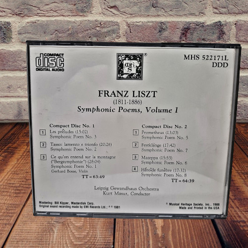Franz Liszt Symphonic Poems Vol 1 CD Set