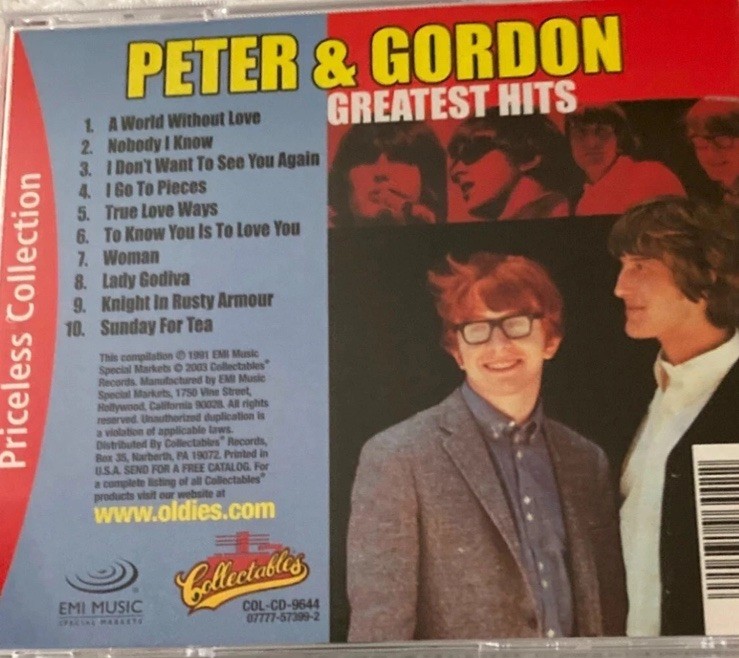 Greatest Hits by Peter & Gordon (CD, 2003, Collectables)