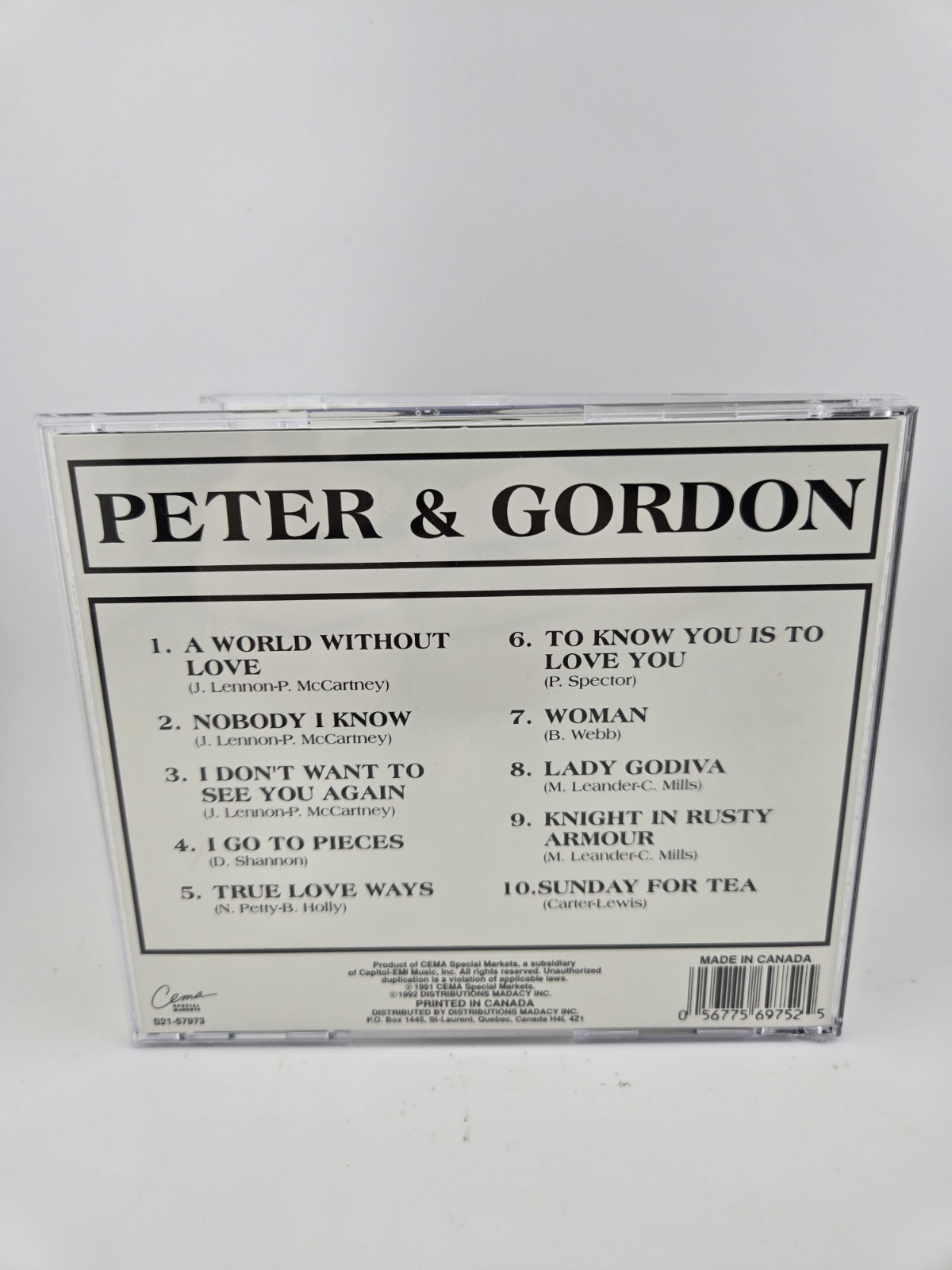 All Time Greatest Hits of Peter & Gordon CD, CEMA, 1992