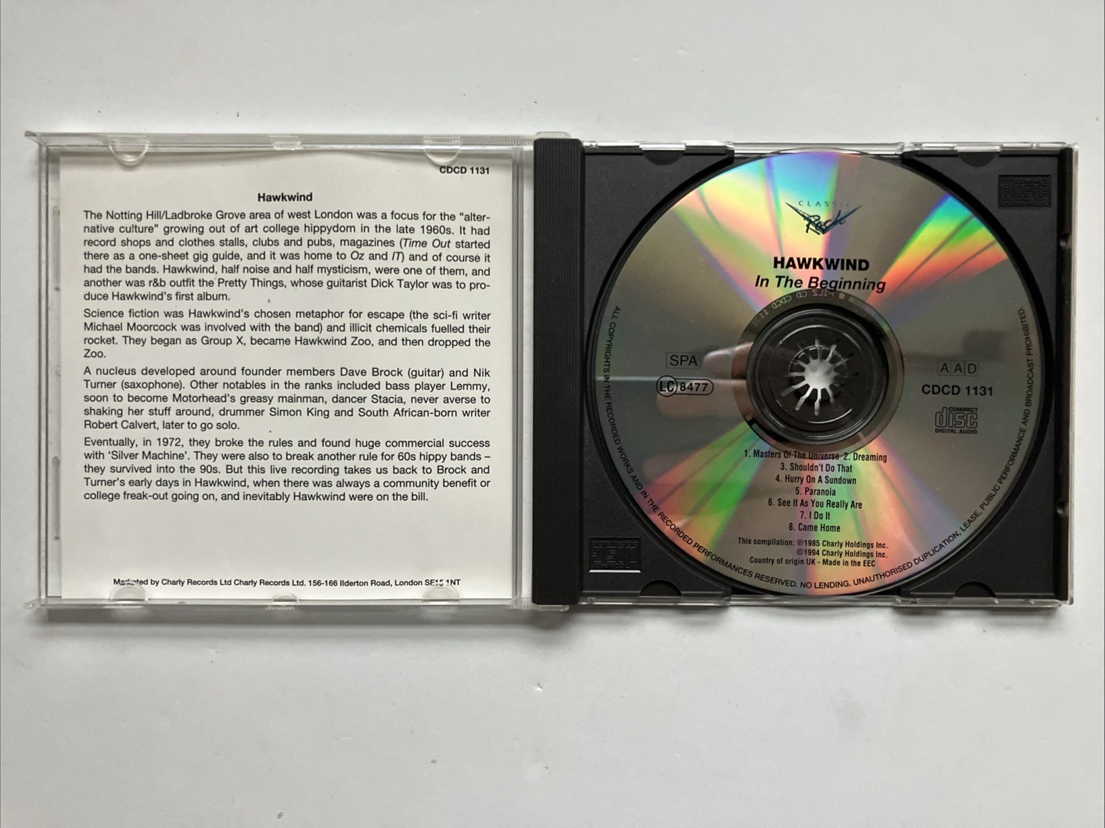 Hawkwind CD In The Beginning Live Recording - Import- UK - Very Good Condition