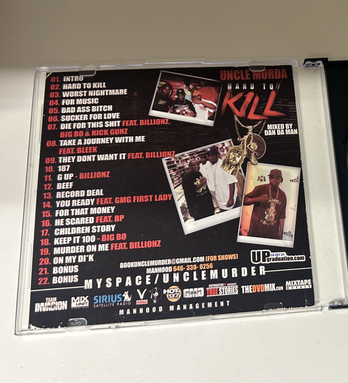 CUTMASTER C DJ GREEN LANTERN UNCLE MURDA HARD TO KILL NYC BROOKLYN MIXTAPE CD