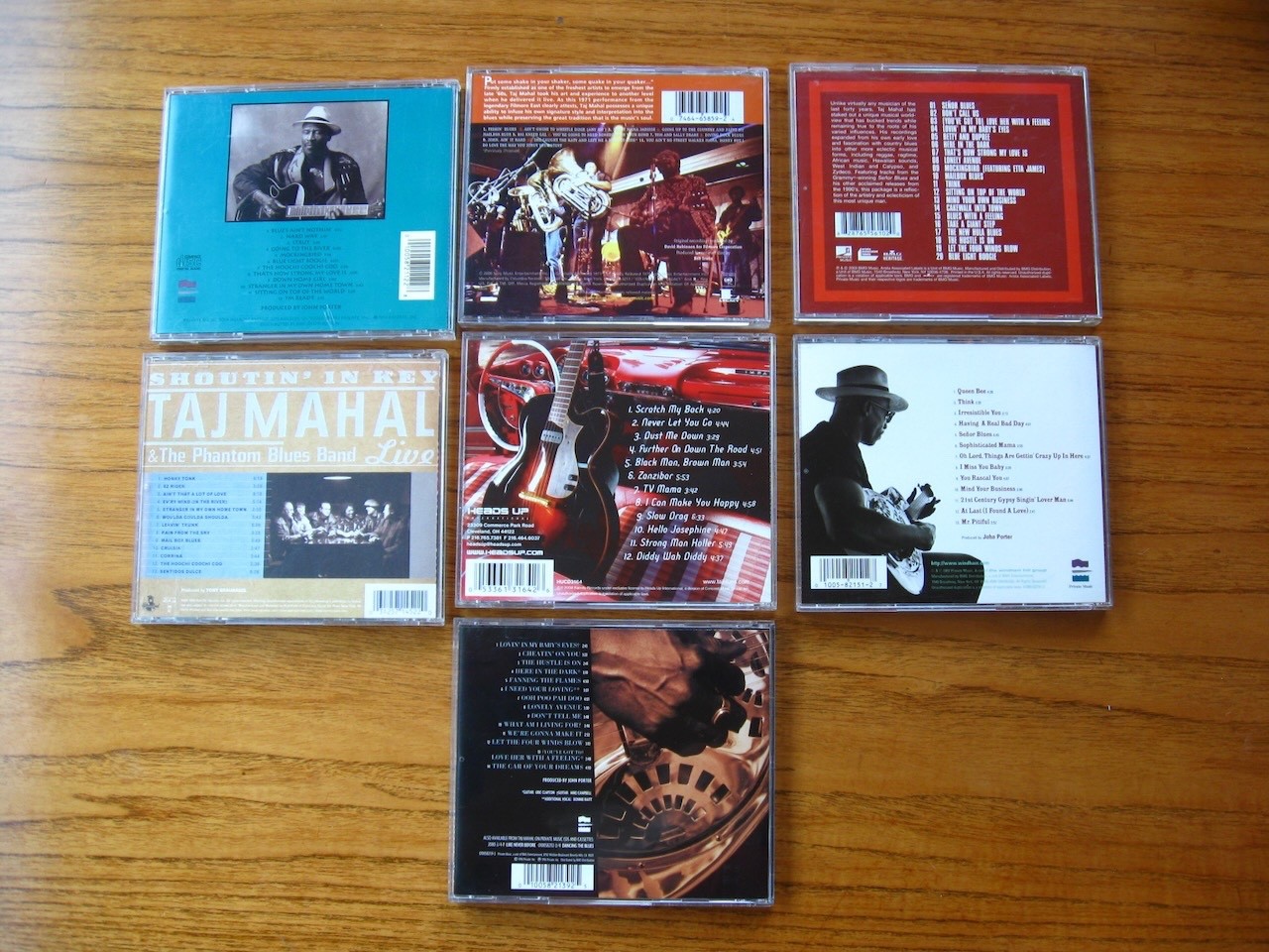 Lot of seven {7} audio CDs by Taj Mahal blues folk Americana roots acoustic