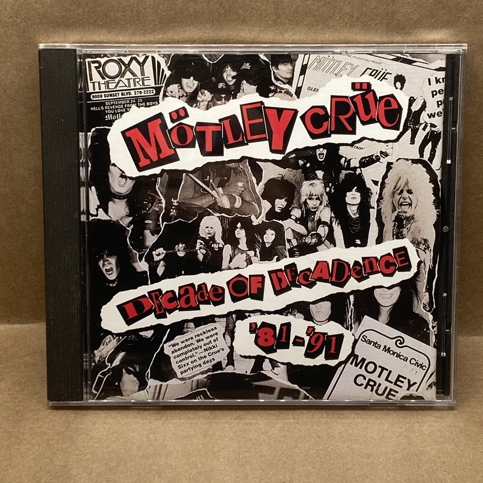 Mötley Crüe Decade of Decadence '81-'91 CD BMG Club Edition Hard Rock Glam Metal