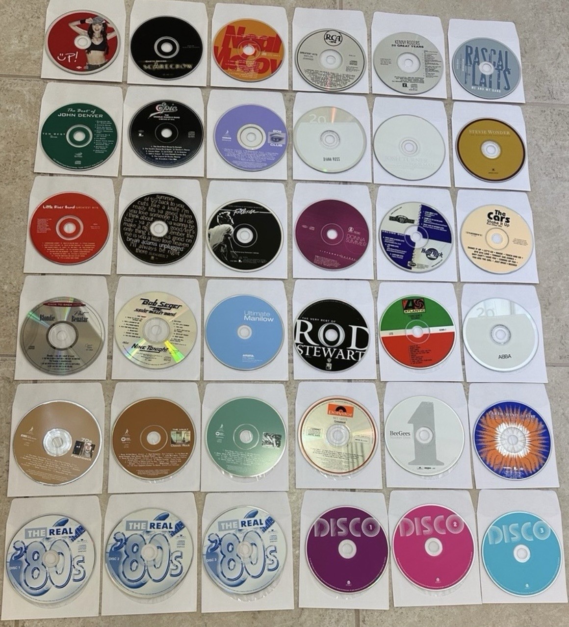 1970s, 1980s , 1990s Mix Rock and Country CD Lot of 36 - Cars, Adam’s, Jennings