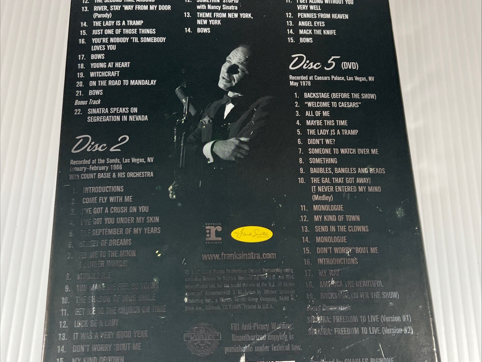 Frank Sinatra Ultimate Vegas 4CD+DVD Long Box Set Reprise 2006 VG