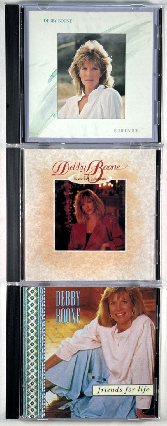 Debbie Boone 3 CD Lot Surrender / Home For Christmas / Friends For Life VG