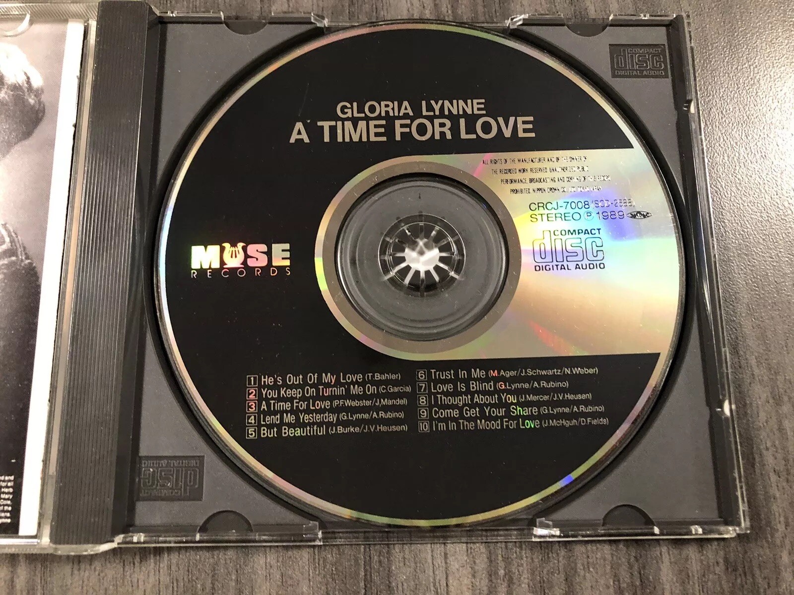Gloria Lynne - A Time For Love CD Japan CRCJ-7008 - RARE ED Original Case 1989