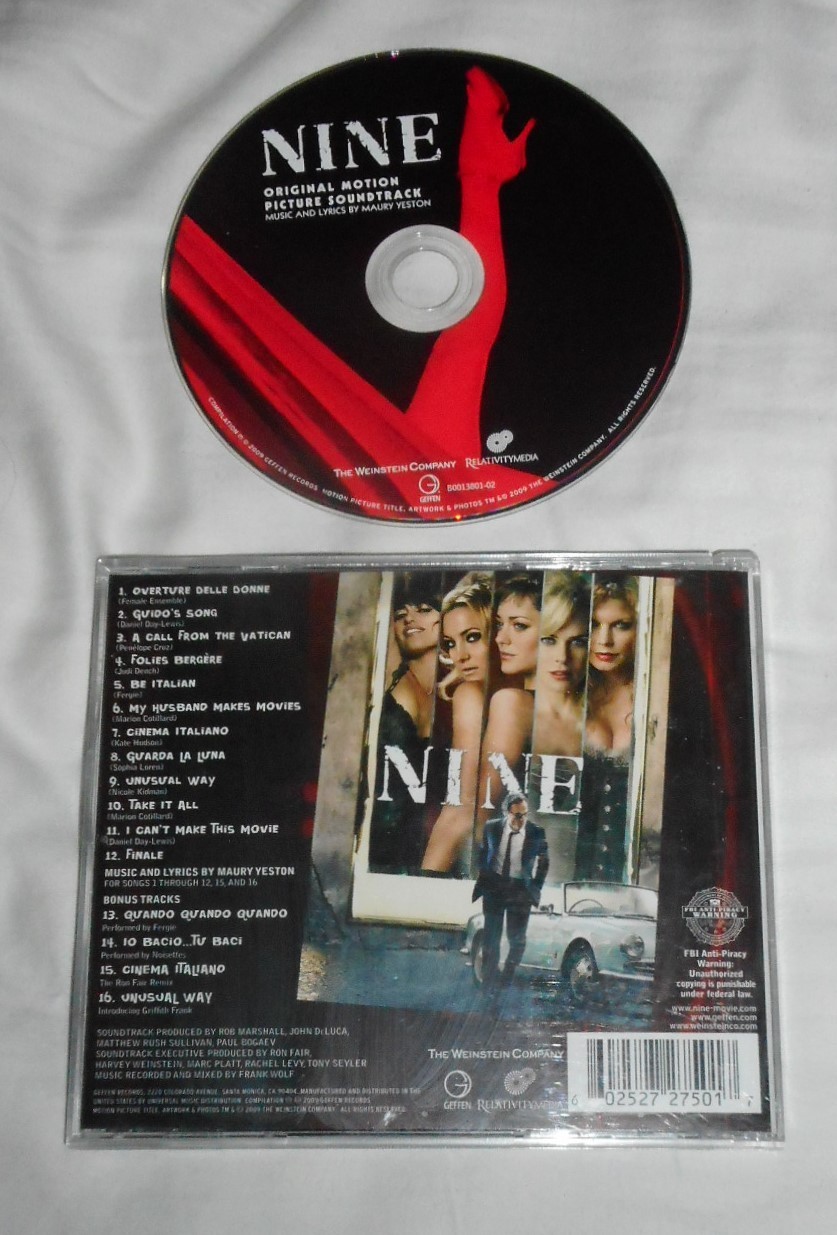 NINE [Original Soundtrack] CD 2009 Geffen MAURY YESTON