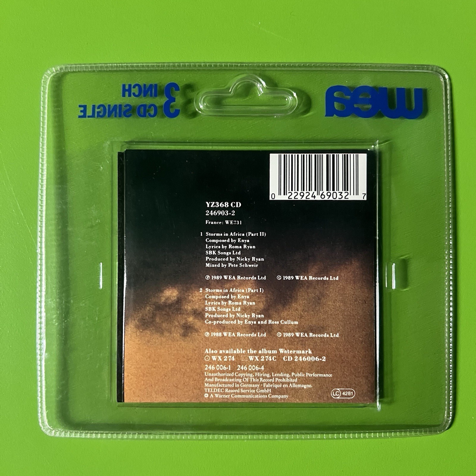 Enya ‎– Storms In Africa 3” Mini CD Electronic Modern Classical Ambient Sealed x