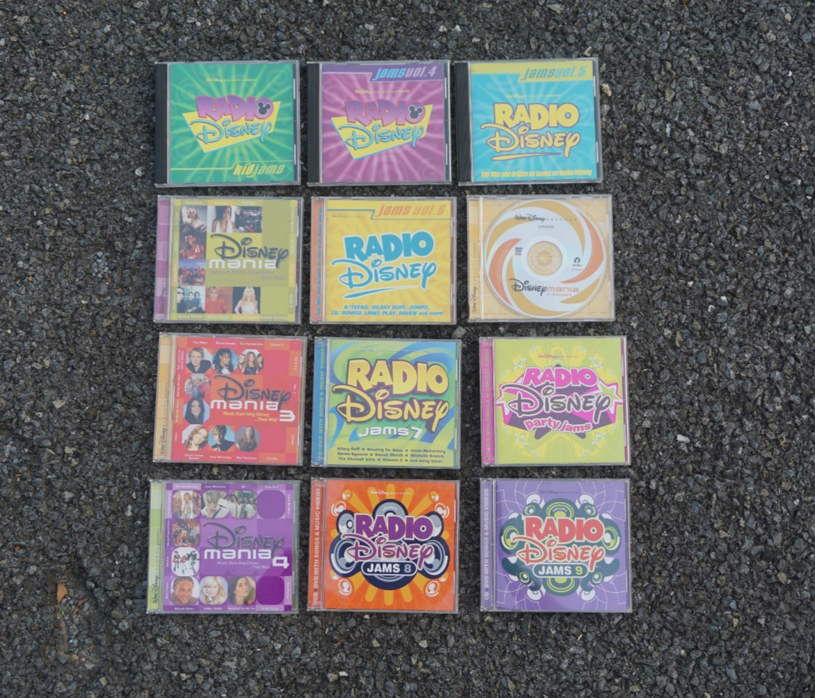 12 Disney CDs Radio Disneymania Jams Jesse McCartney Cheetah Girls Hilary Duff