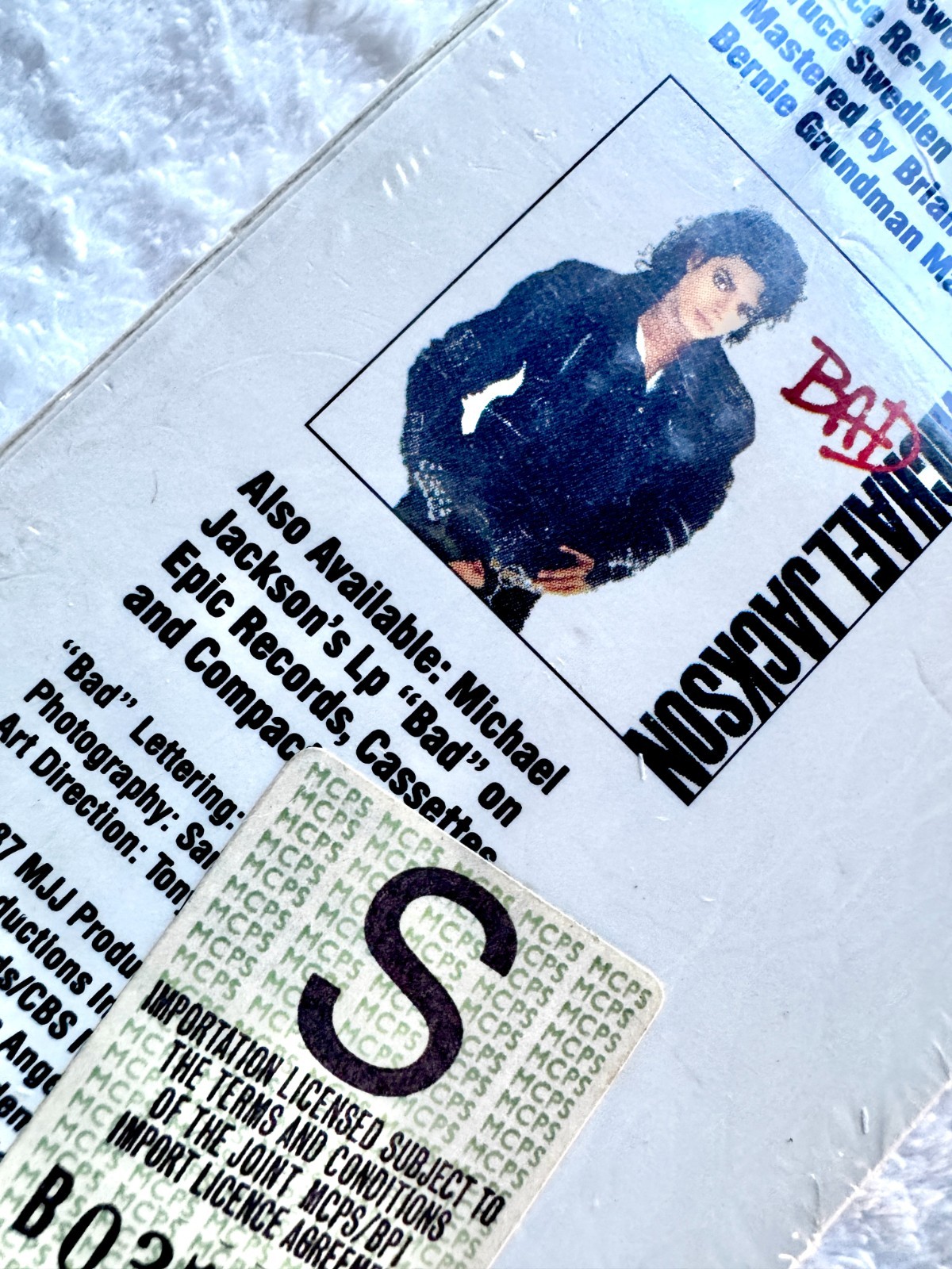 MICHAEL JACKSON BAD CASSETTE LONGBOX TAPE SEALED NEW TRACKS MUSIC PROMO "S" LP