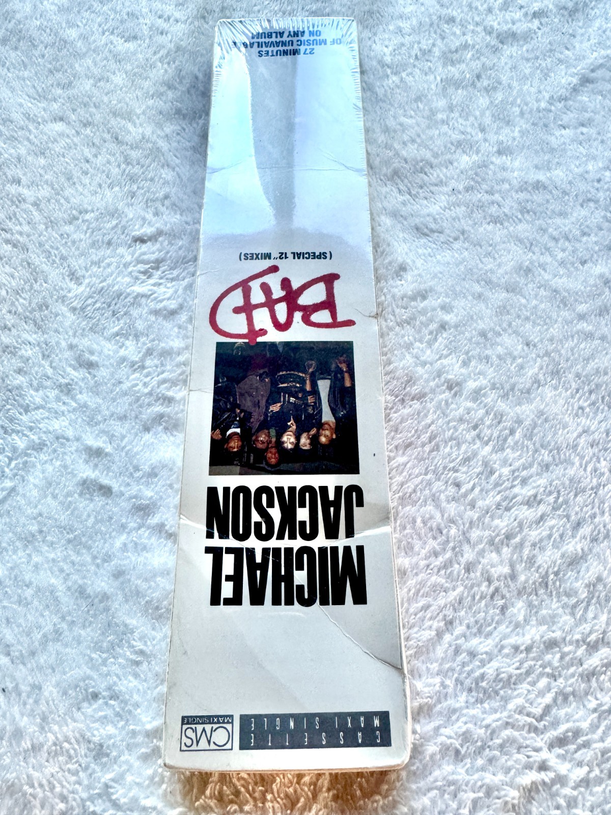 MICHAEL JACKSON BAD CASSETTE LONGBOX TAPE SEALED NEW TRACKS MUSIC PROMO "S" LP