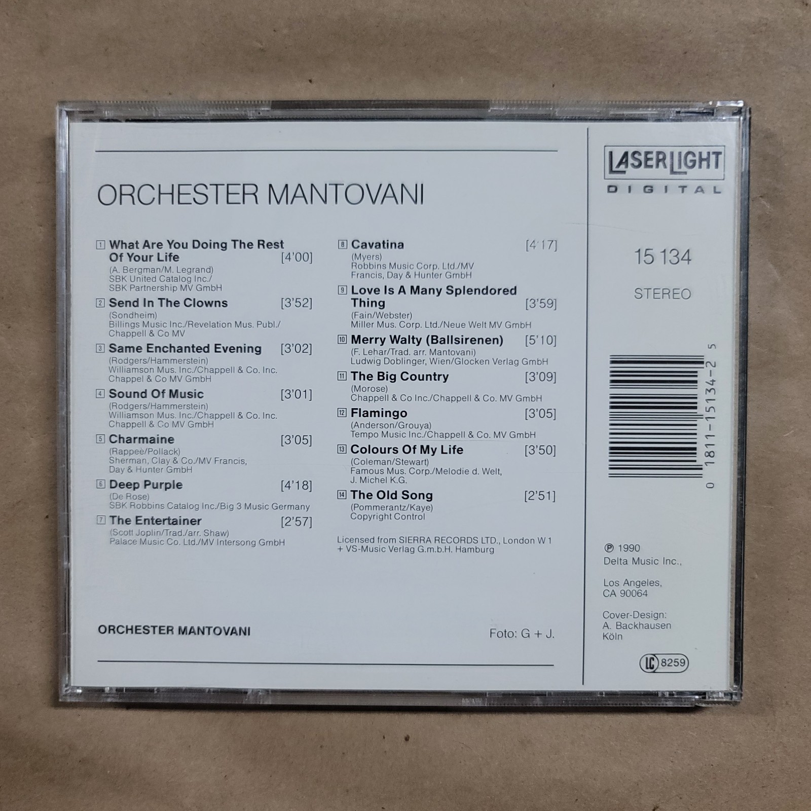 Mantovani Golden Instrumental Hits CD LaserLight Digital 15134