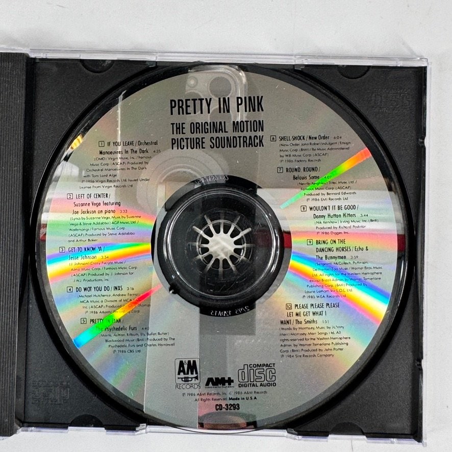 Pretty In Pink OST CD 1986 New Wave Pop Soundtrack A&M Records