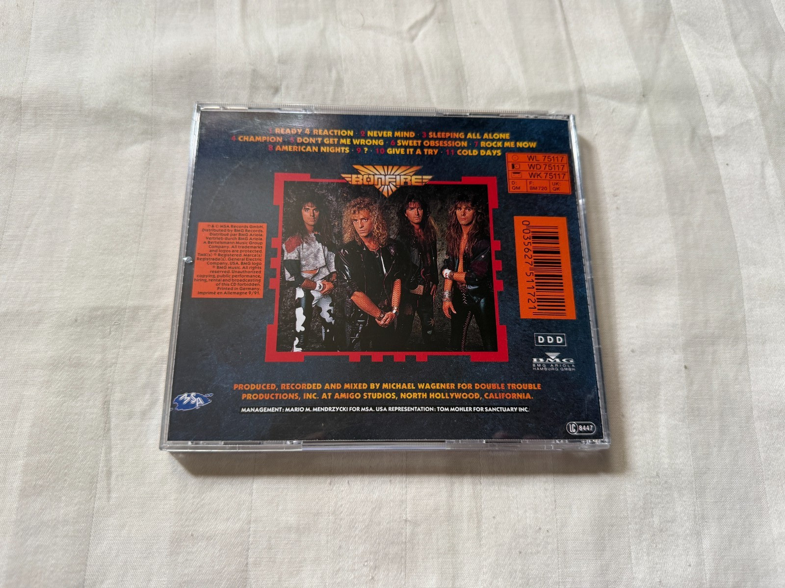 Bonfire - Fire Works CD 1987 MSA Import 80s Hard Rock Original OOP RARE