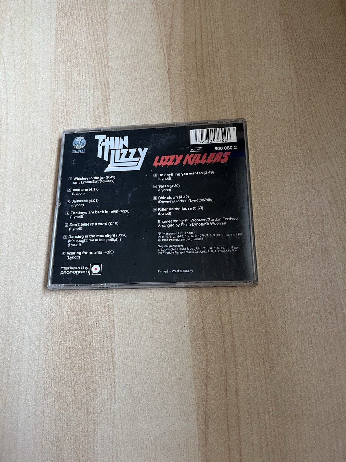 Thin Lizzy - Lizzy Killers CD Vertigo Import W. Germany Original 70s OOP RARE