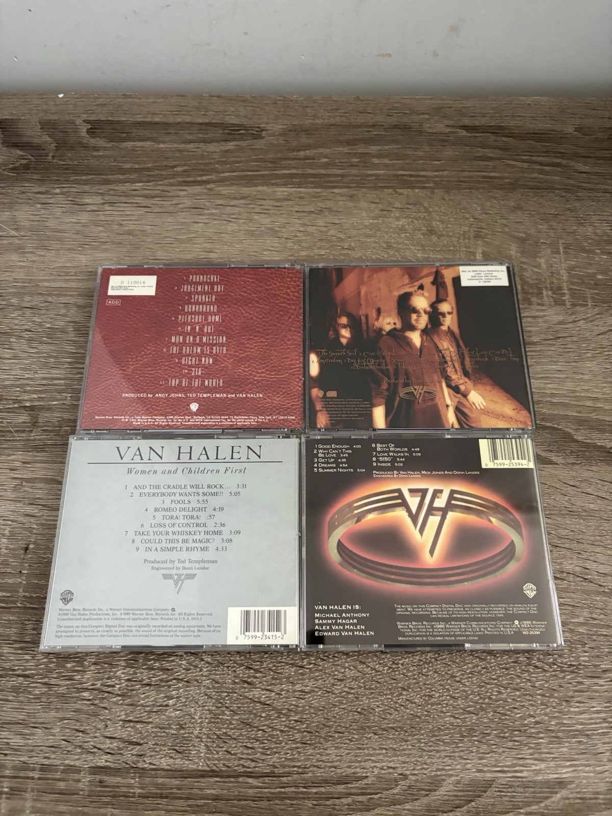 Van Halen 4 CD Lot - Balance, 5150, Carnal Knowledge, Women And Children First