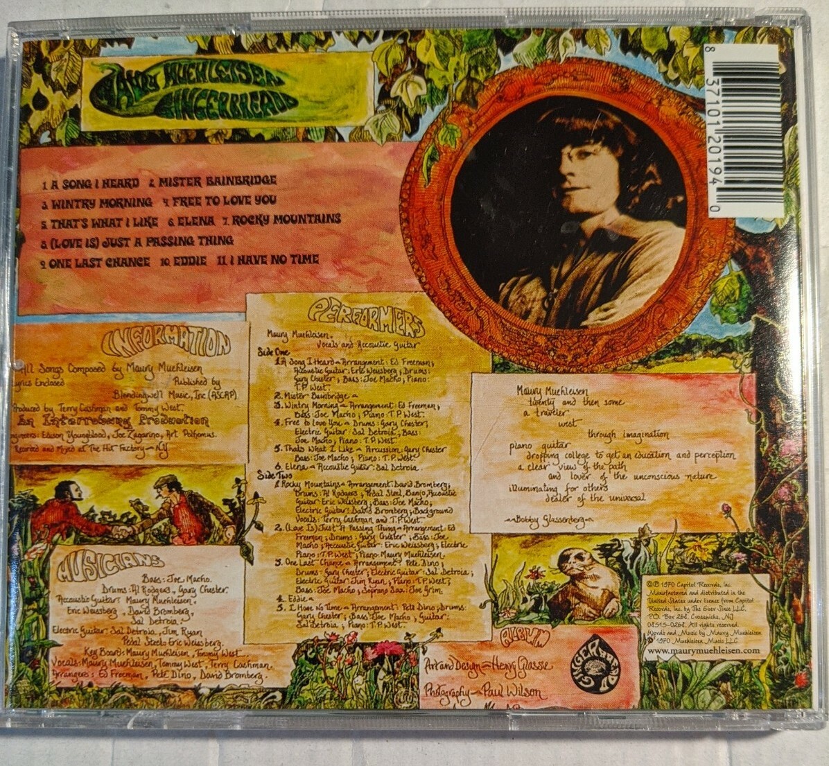 Maury Muehleisen Gingerbreadd mfg under licence with Capitol Records ‎– 0194