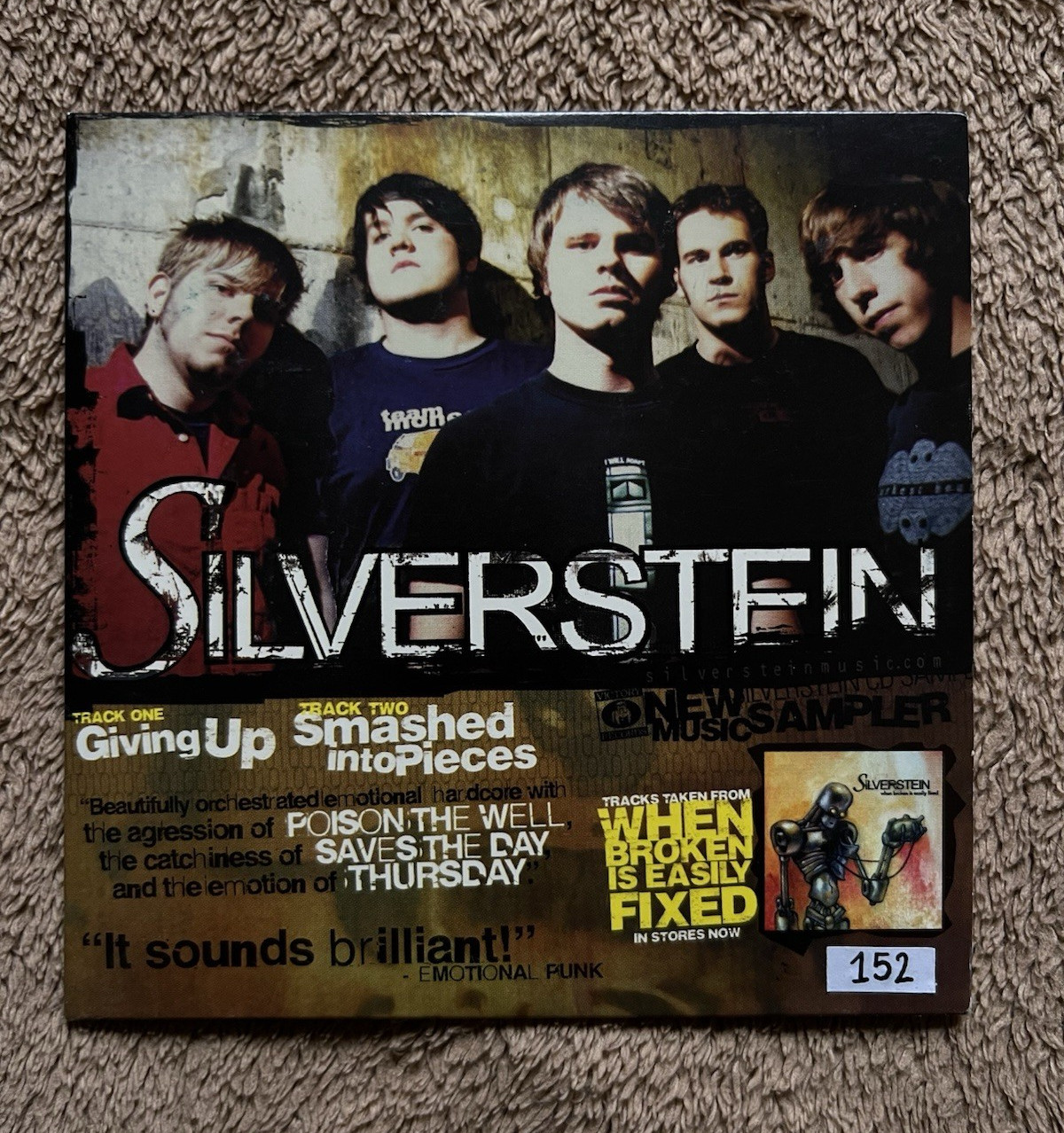 Silverstein / Glasseater Victory Records PROMO Sampler CD (2003) NUMBERED 152!