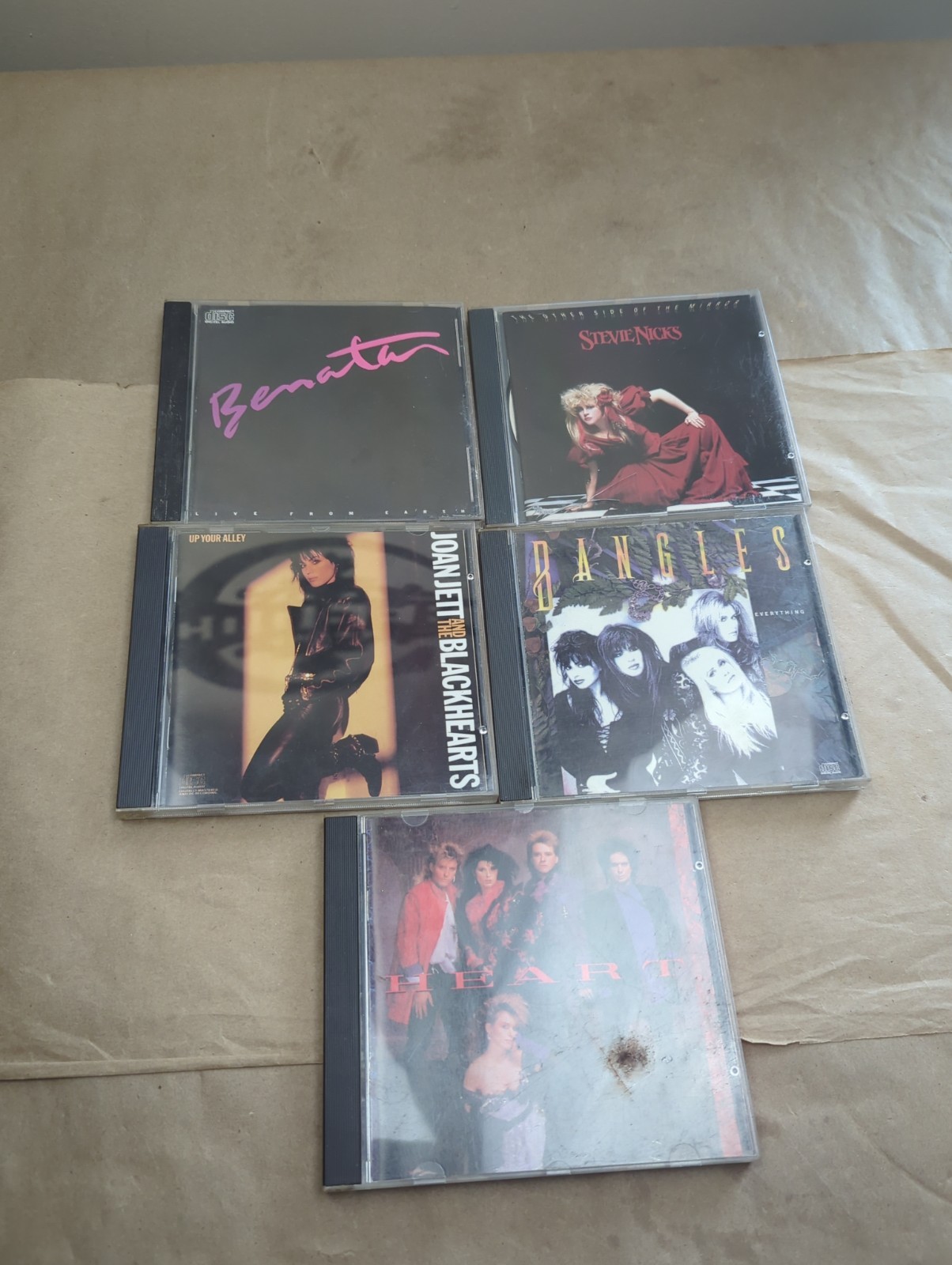 5 CD Lot 70s 80s Girl Group Women Female Joan Jett Benatar Bangles Hard Rock AOR