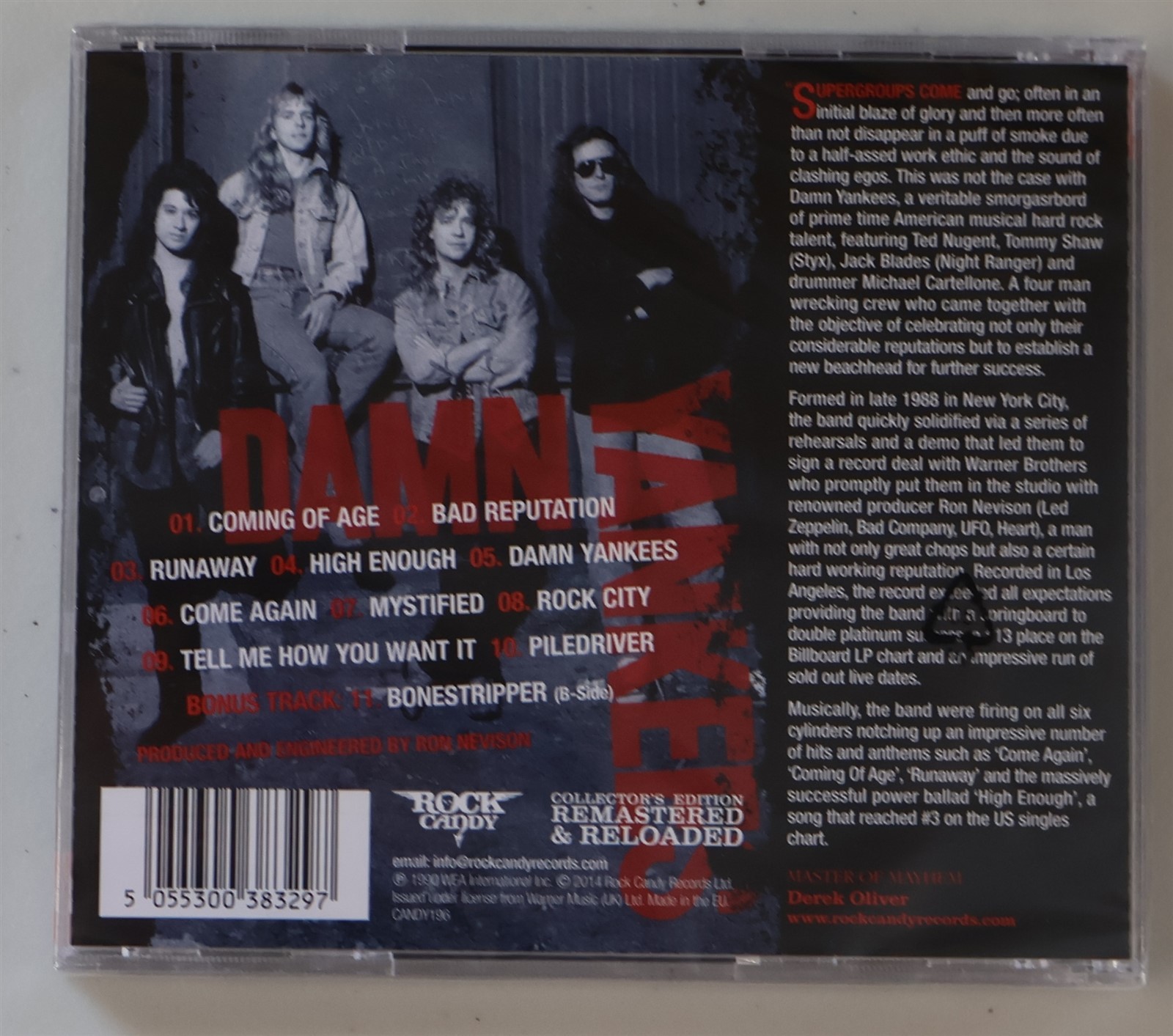 Damn Yankees self titled CD new Rock Candy Records Reissue s/t same