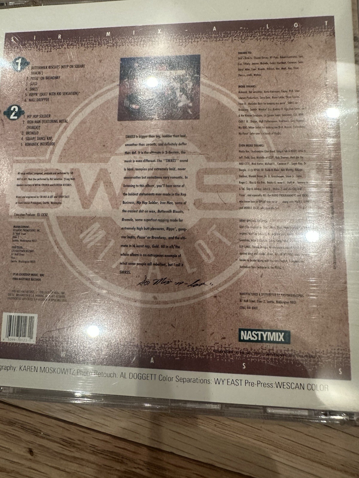 SIR MIX A LOT Seminar CD Nastymix NMCD 70150-2 Locked Up Music Original 1989 NM