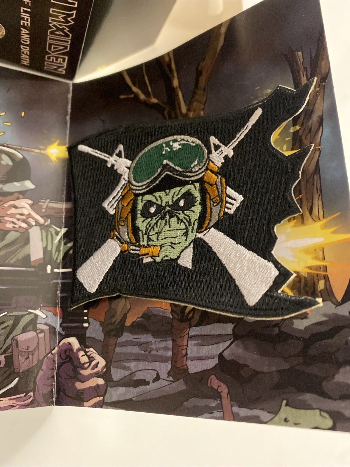 Iron Maiden Matter of Life & Death Figurine And Patch With Box Only NO CD