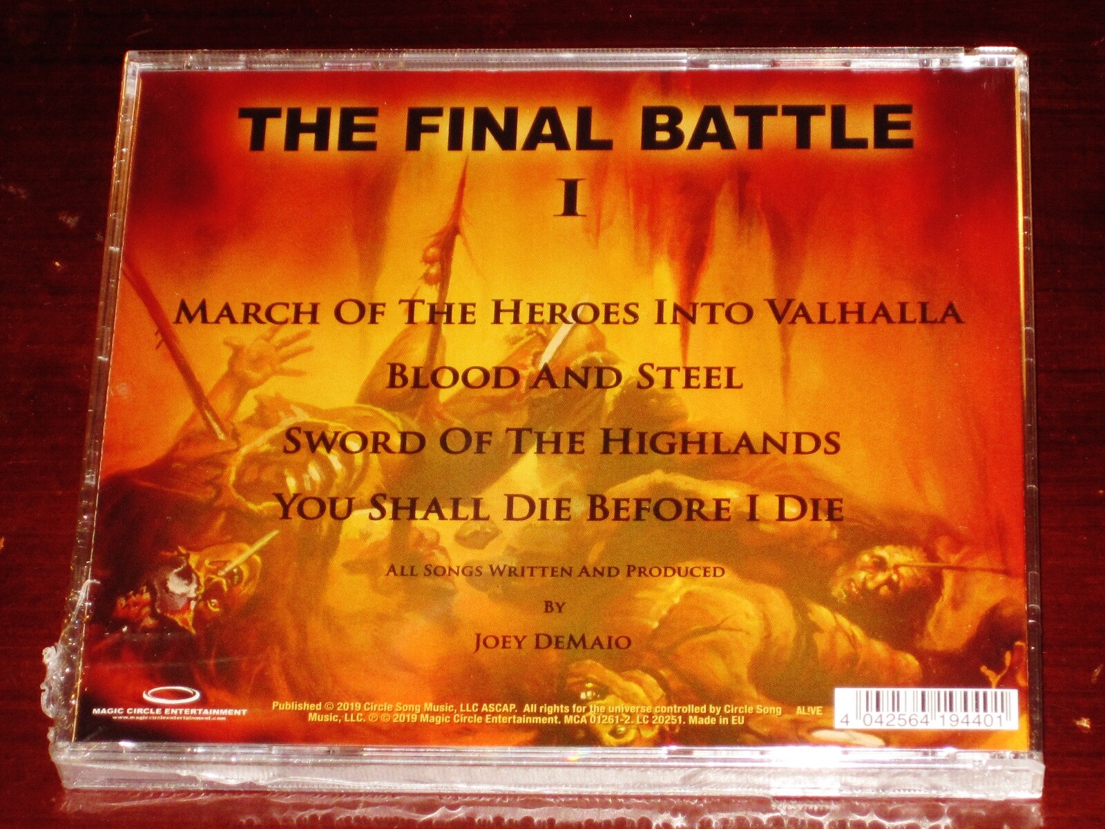 Manowar: The Final Battle I CD 2019 Magic Circle Music Germany MCA 01261-2 NEW