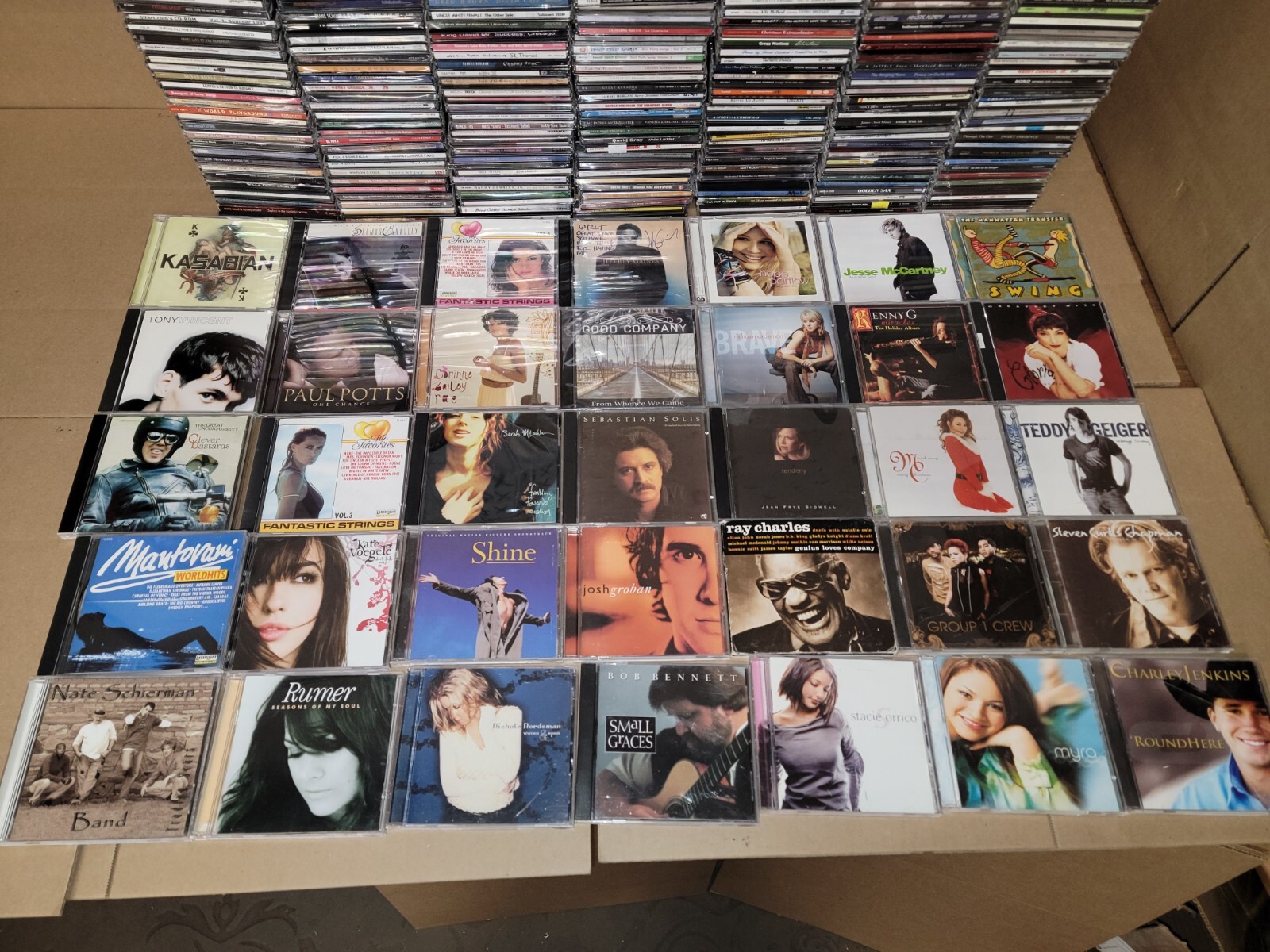 Lot of 50 Assorted CDs MIX ALL Genres Artwork+Case RANDOM BUNDLE Wholesale Bulk